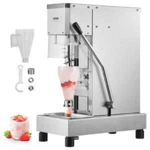Ice Cream Blender 750W High-Speed Ice Cream Maker Mixer Stir Machine 304 Stainless Steel Ice Cream Shaker w/Long Handle
