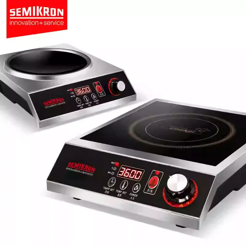 3600W high-power 220V single-head induction cooker button control maximum load-bearing 50KG black crystal pane - Image 5