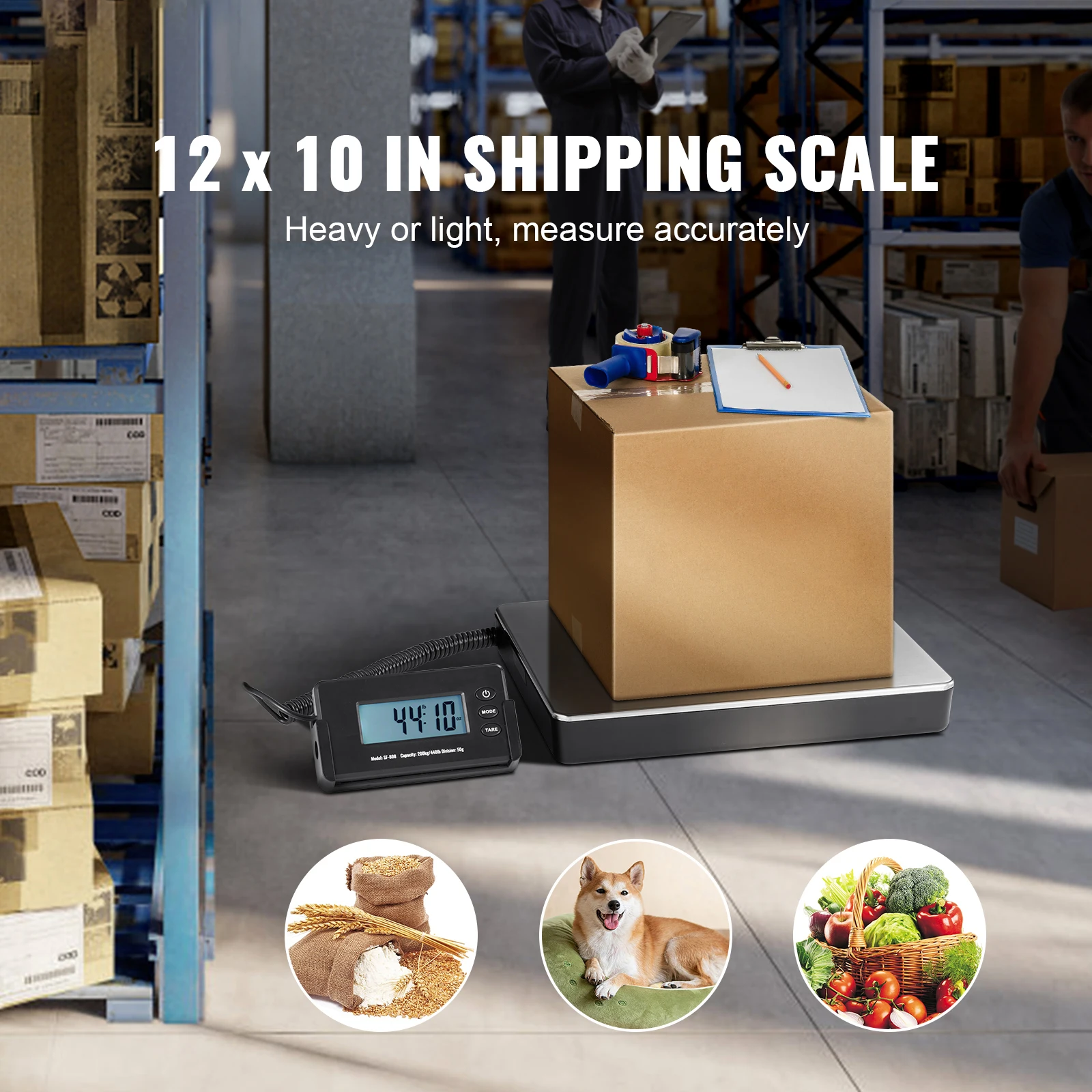 440lbs Digital Shipping Scale with Timer Tare Function HD LCD Screen Portable Package Postal Scale for Home Post Office - Image 2