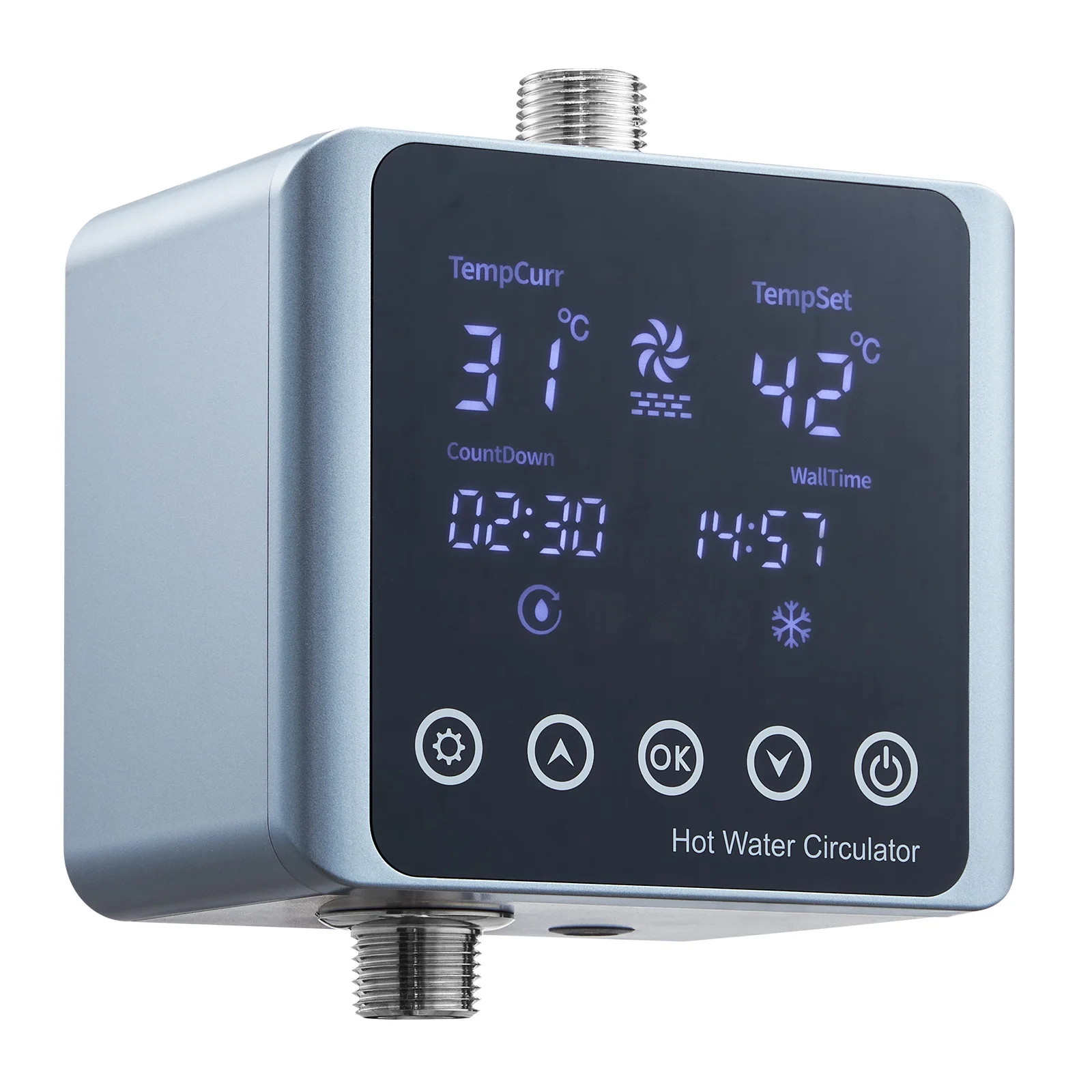 Digital Smart Instant Hot Water Recirculating Pump Kit with Built-in Thermostat Timer Digital Screen for Water Heaters