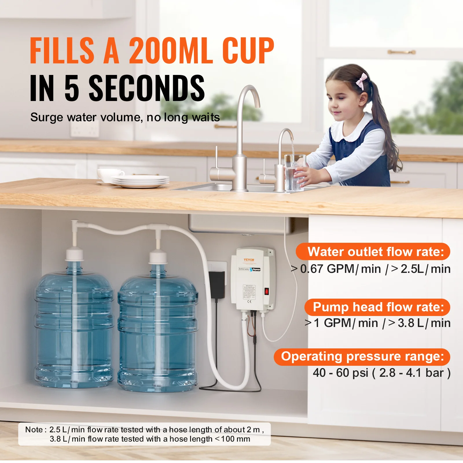 2x5Gal Bottled Water Dispenser Pump System Dispensing System Auto Electric Water Dispenser Double-Pipe Water Jug Pump - Image 2