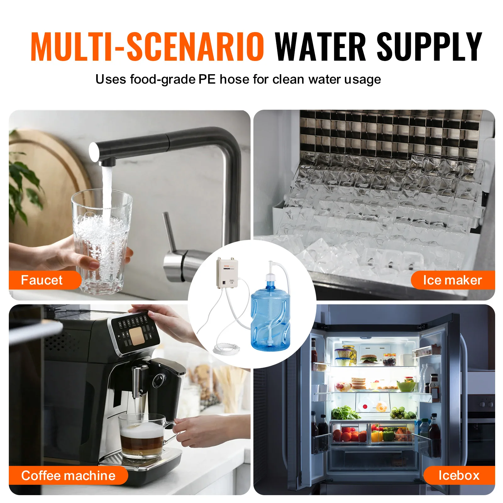 5 Gallon Bottled Water Dispenser Pump System Automatic Electric Single Inlet Compatible Use w/ Tea Machine Refrigerator - Image 6
