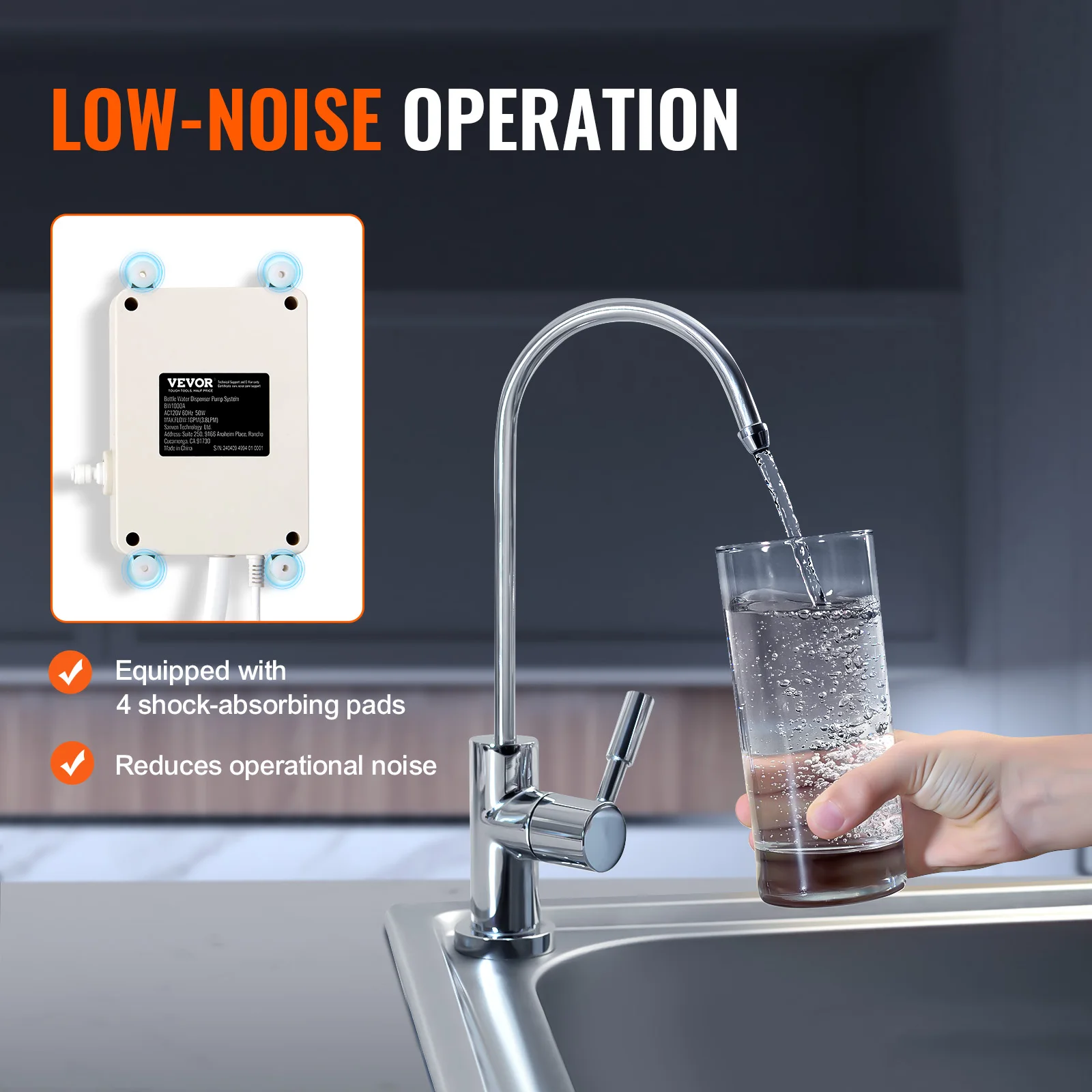 5 Gallon Bottled Water Dispenser Pump System Automatic Electric Single Inlet Compatible Use w/ Tea Machine Refrigerator - Image 5