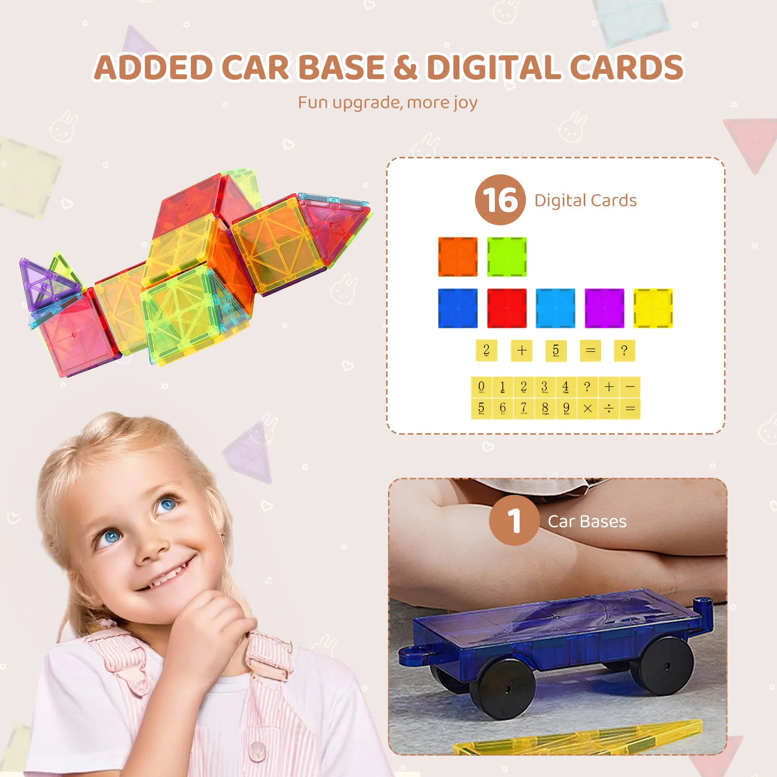 55pcs Magnetic Building Blocks Construction Set Magnet Tiles Children Montessori Educational Game Toys for Kids Gifts - Image 3