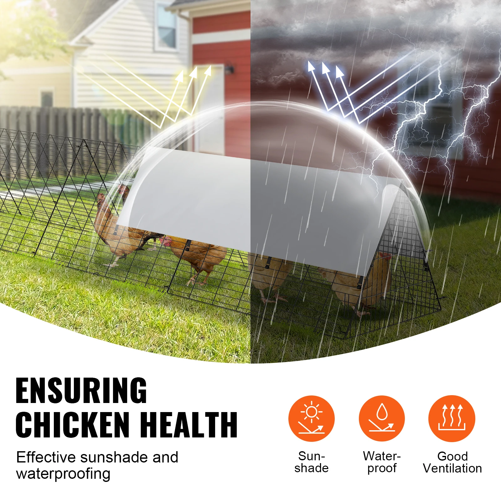 Chicken Tunnels 157.5 x 39.4 x 24.2 in Chicken Tunnels for Yard Portable Chicken Tunnels for Outside Corner Frames - Image 8