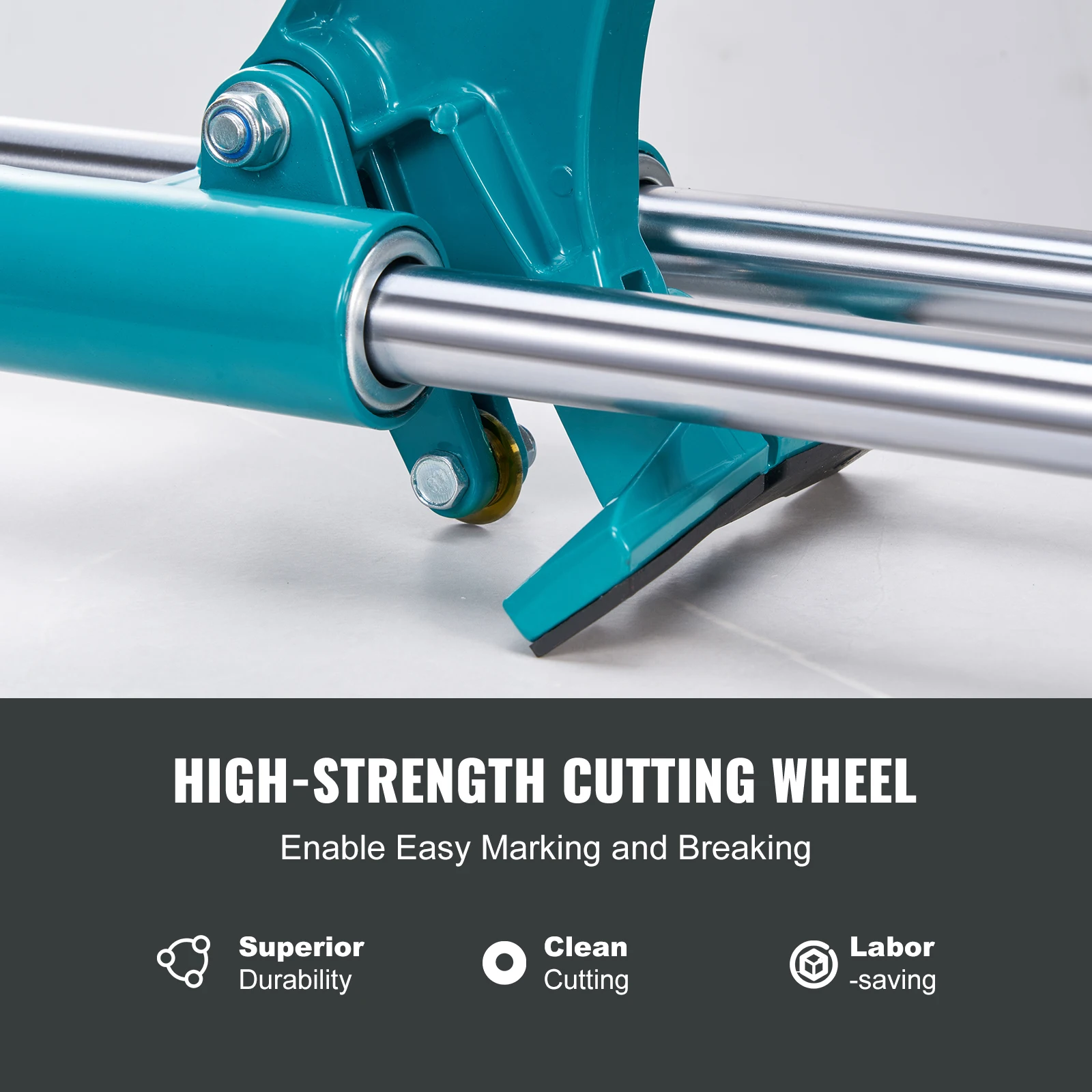 Manual Tile Cutter Laser Positioning Single Rails W/ Supporting Feet Professional Push Knife for Cutting Ceramic - Image 5