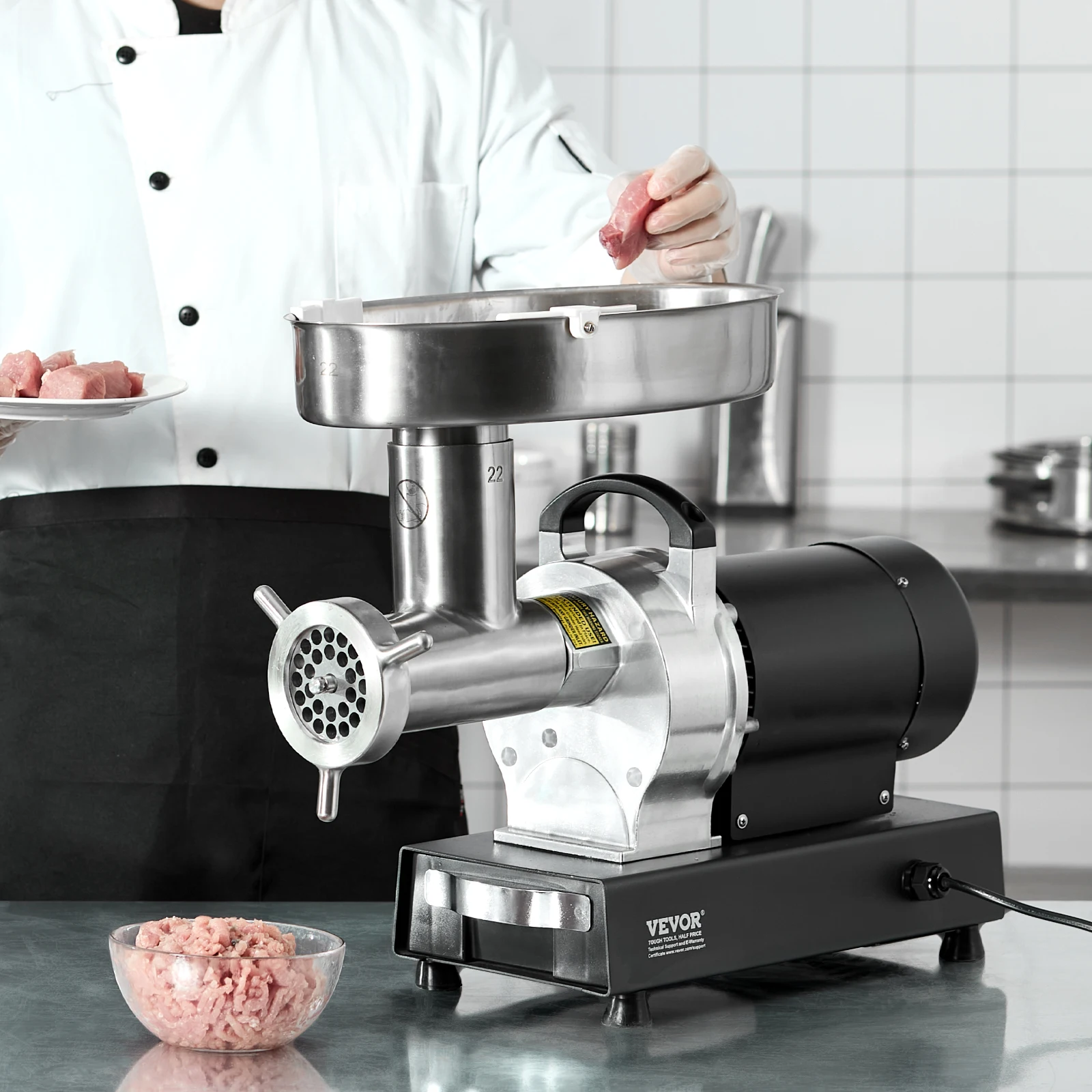 Meat Grinder Electric Meat Grinders Grinding Plate Stainless Steel Commercial for Kitchen Restaurant Butcher Store - Image 2