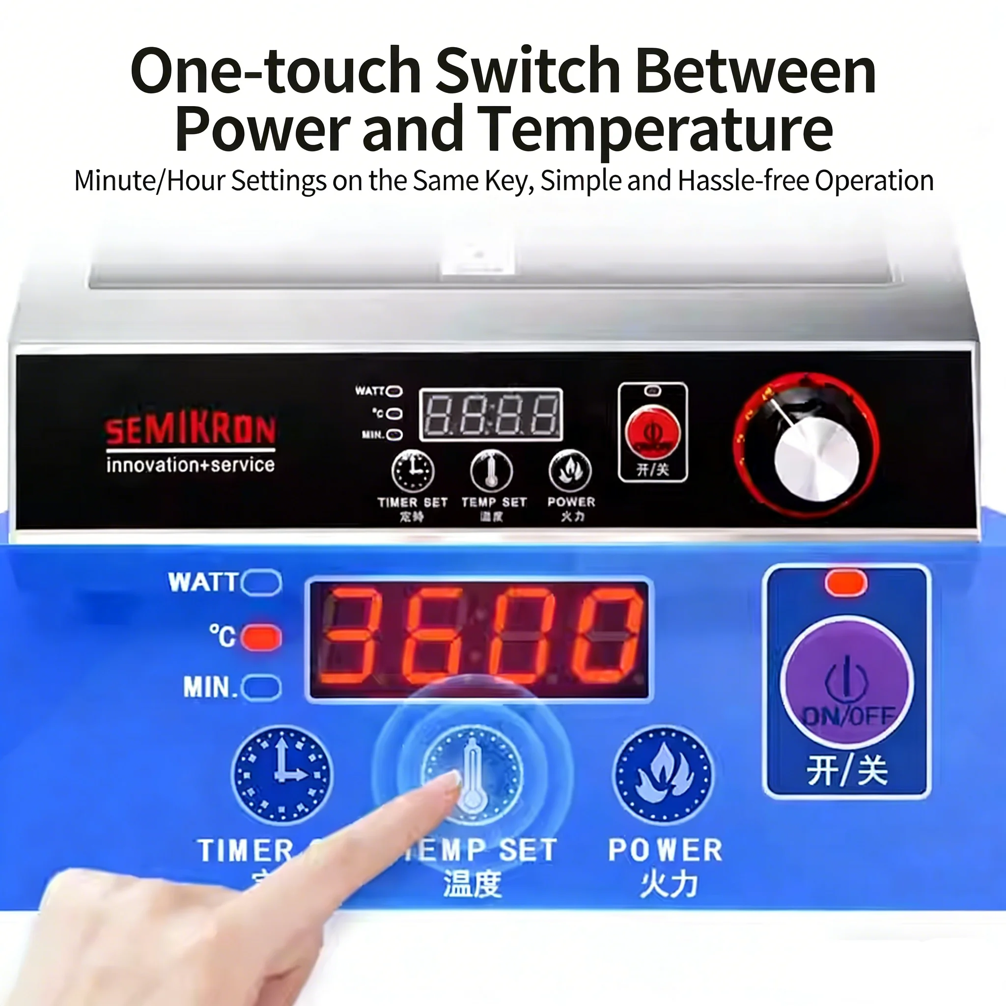 3600W high-power 220V single-head induction cooker button control maximum load-bearing 50KG black crystal pane - Image 4