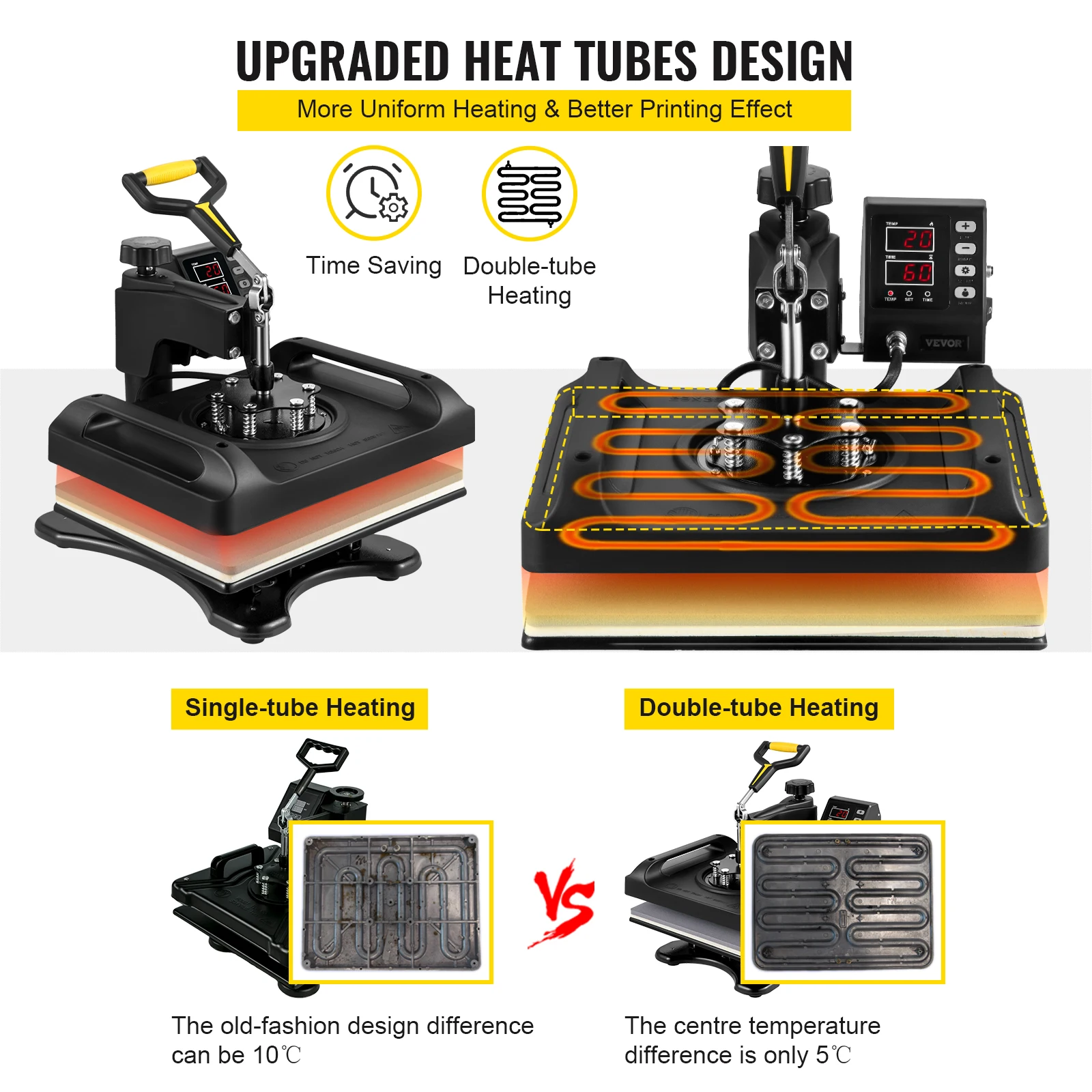 30*38CM 8 in 1 Combo Upgrade Heat Press Machine 360° Rotation Sublimation Printer Cap Shirt Mug Plate 2D Heat Transfer - Image 4