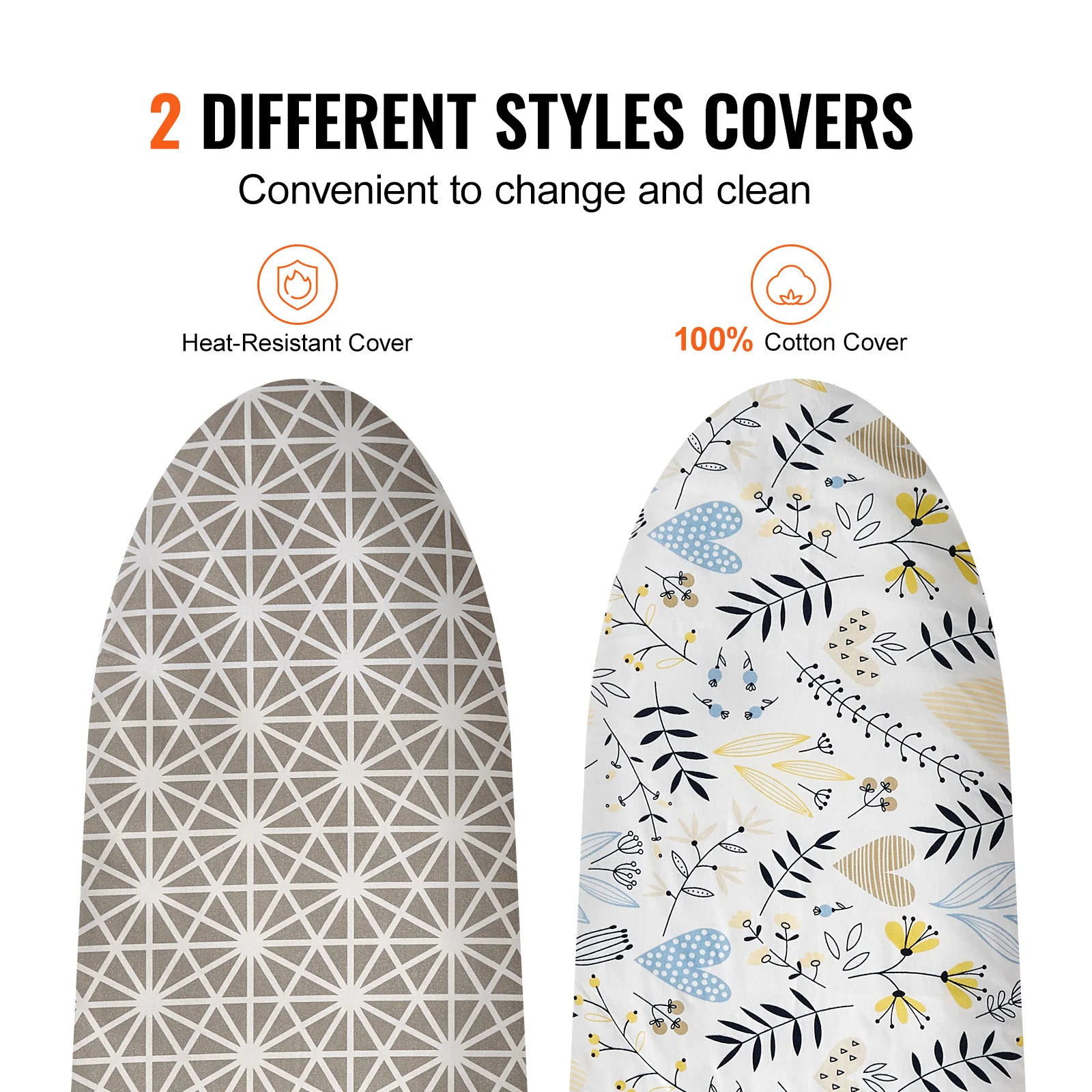 Ironing Board Thickened w/ Heat Resistant Cover 100% Cotton Cover Height Adjustable Ironing Board for Home Laundry Room - Image 4