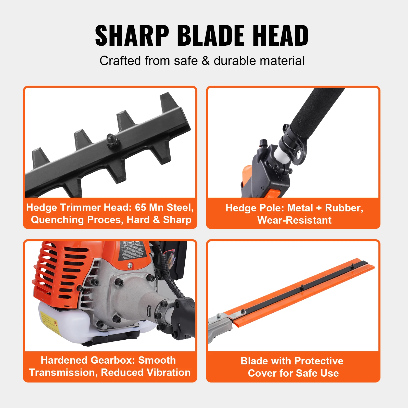 26CC 5-in-1 Multi-Functional Trimming Tools Gas Hedge Trimmer Weed Eater String Trimmer Edger Pole Saw Chainsaw Pruner - Image 3