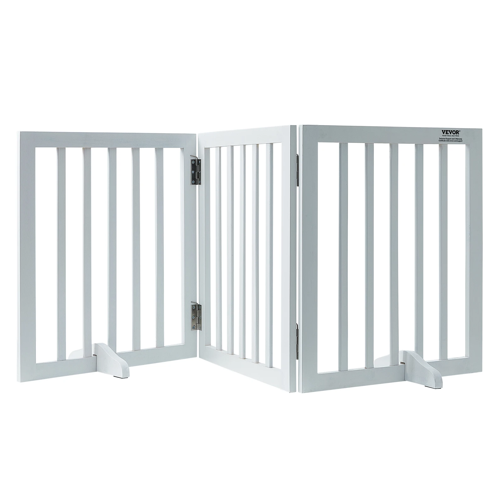 Free Standing Dog Gate Freestanding Pet Gate 3 Panels Foldable Dog Gate for Narrow Passageways Expandable Dog Barrier