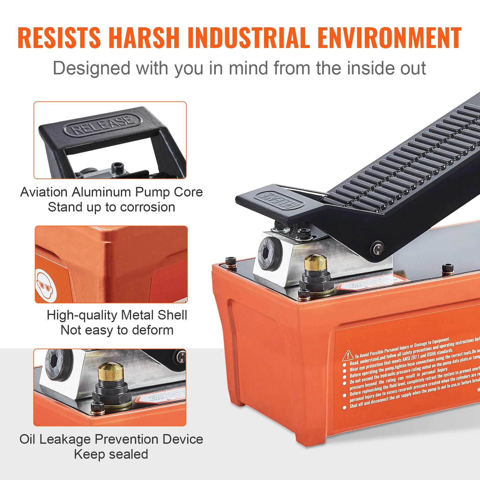 Air Hydraulic Pump 10,000 PSI 1/2 Gal Reservoir Foot Actuated Air Treadle for Auto Body Frame Machines and Pulling Post - Image 5