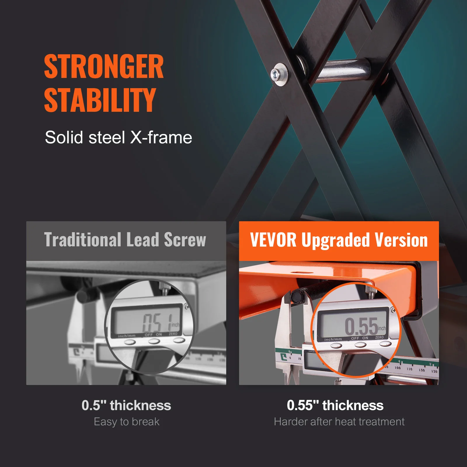 Motorcycle Lift 1100 LBS Motorcycle Scissor Lift Jack with Safety Pin Steel Motorcycle Jack Hoist Stand for Motorbike - Image 4